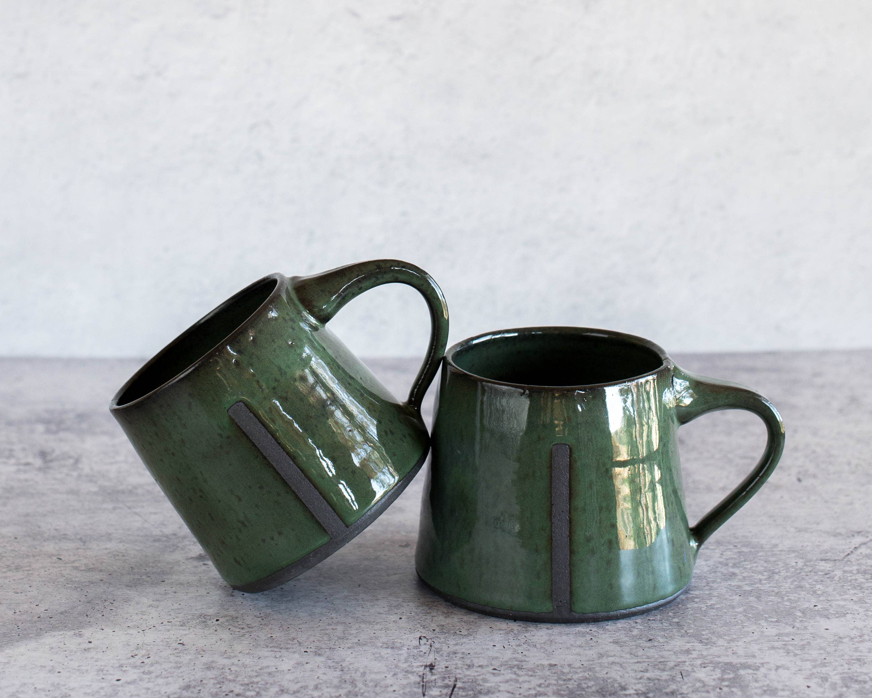 Handmade Ceramic Mug in Dark Green | Root 31